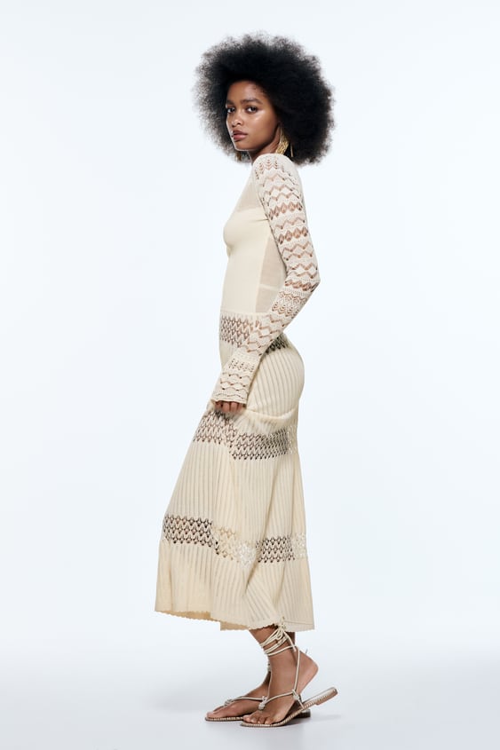 Zara + Pointelle Knit Dress